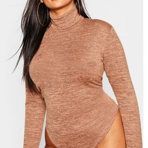 Ribbed Turtleneck Bodysuit